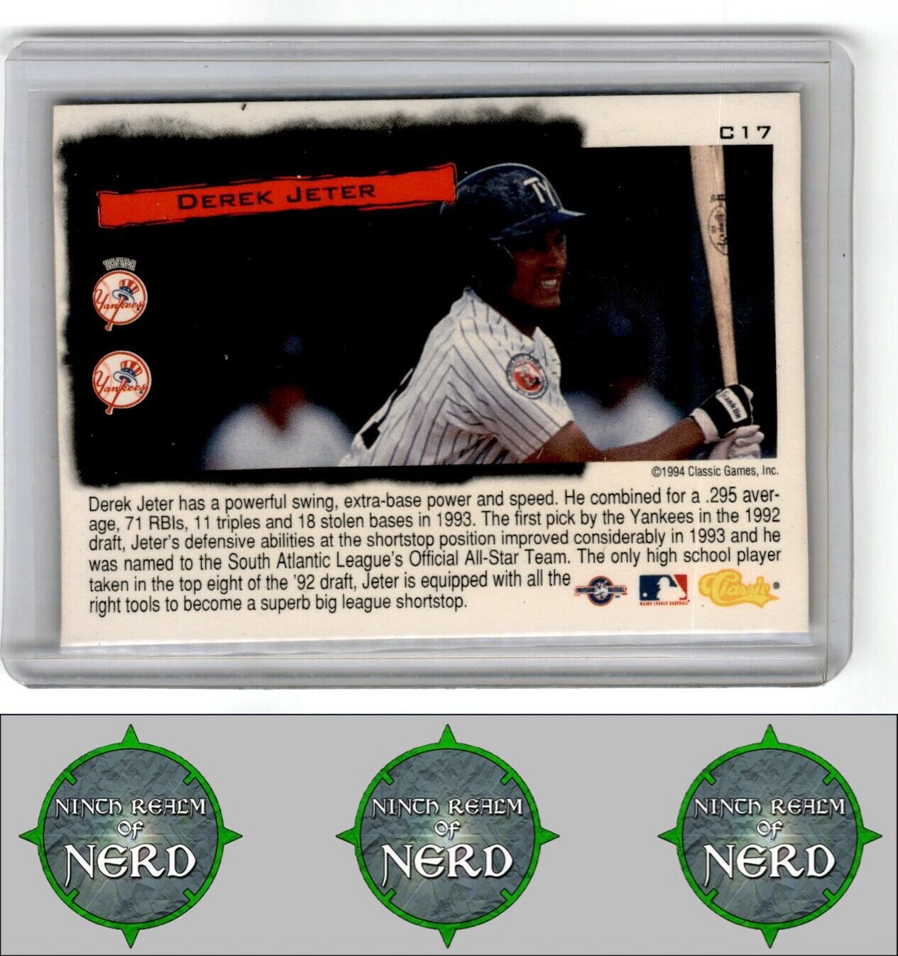 1994 Classic #C17 Derek Jeter Cream of the Crop