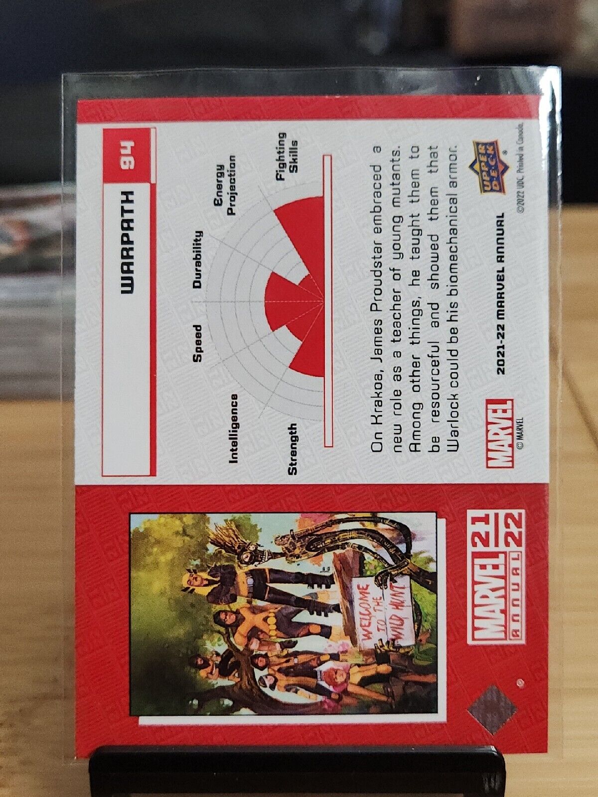 21-22 Upper Deck Marvel Annual Warpath Blue Parallel