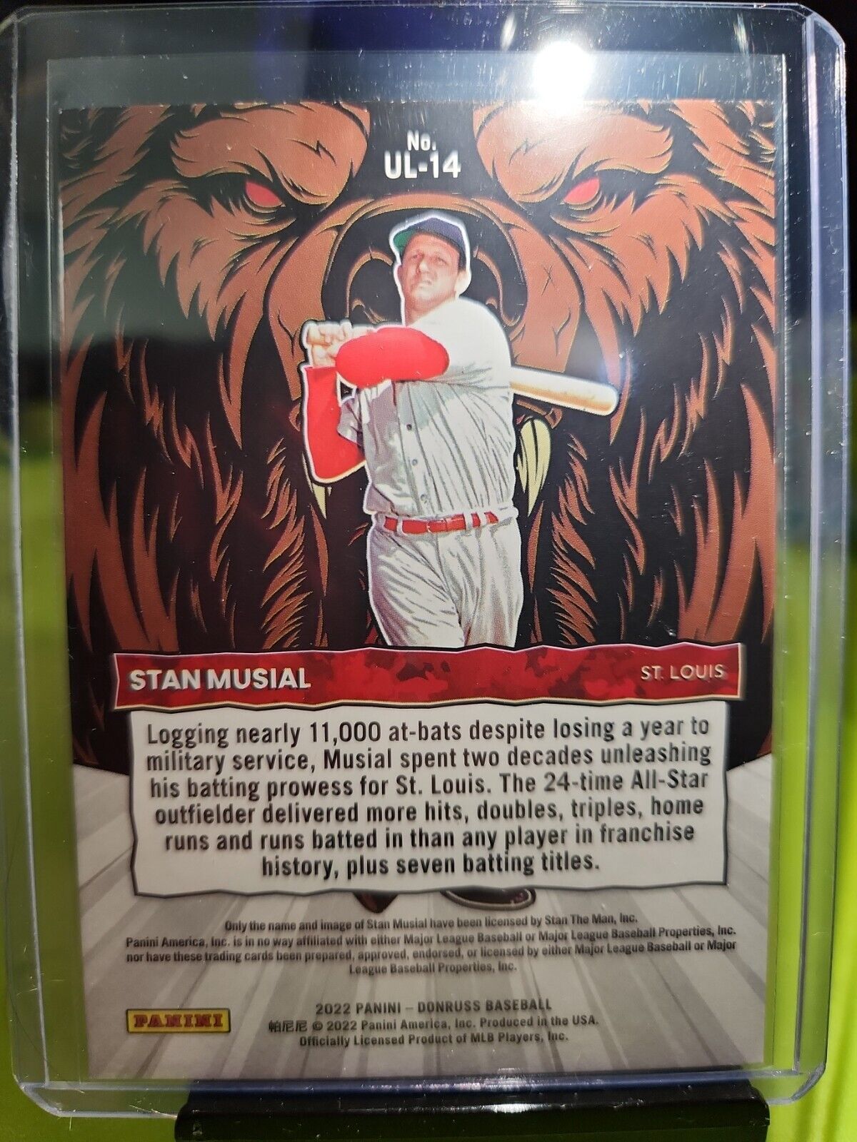 Stan Musial SP 2022 Donruss RAPTURE Refractor UNLEASHED #UL-14