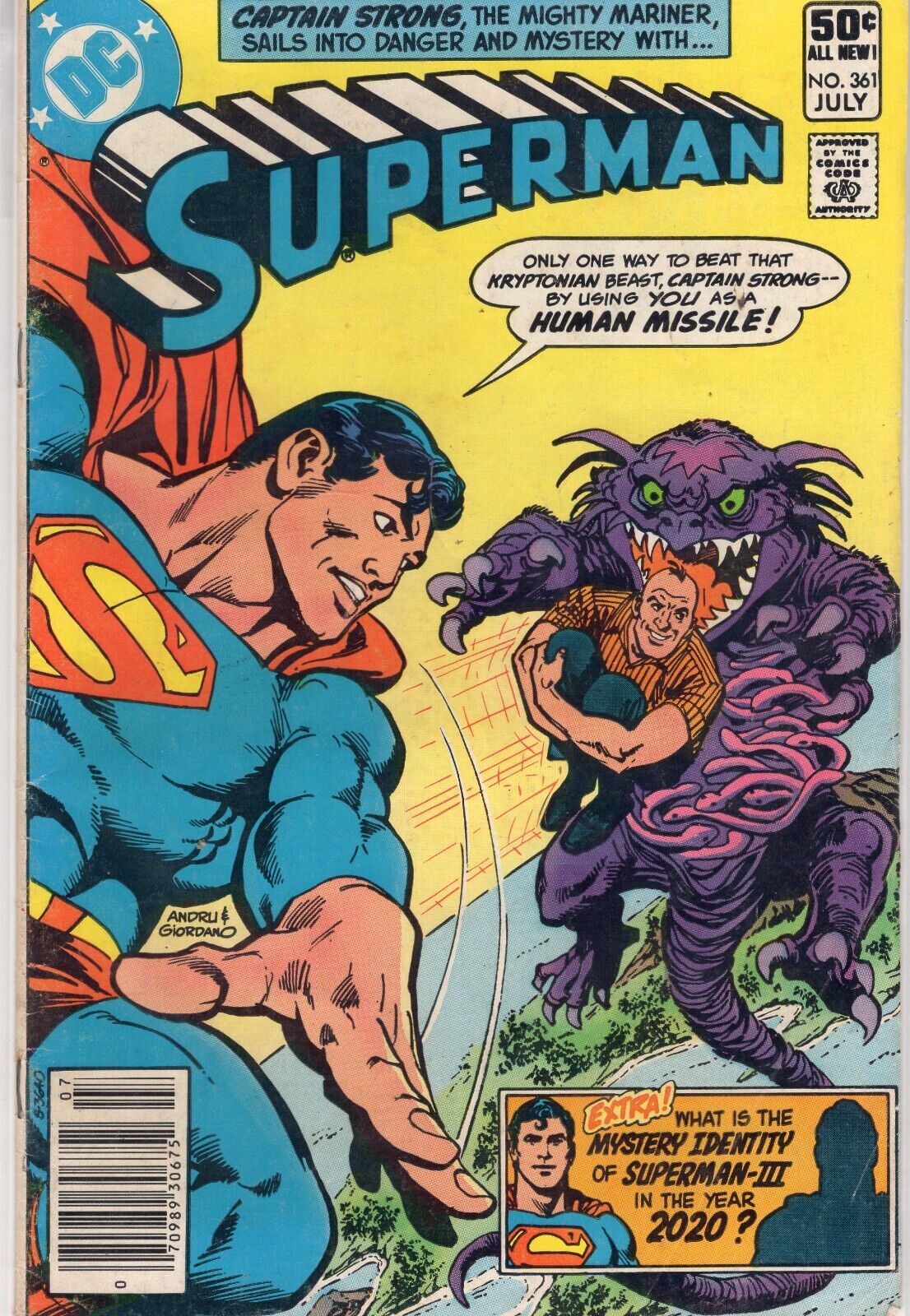 Superman #361 1981 DC Comics Newsstand
