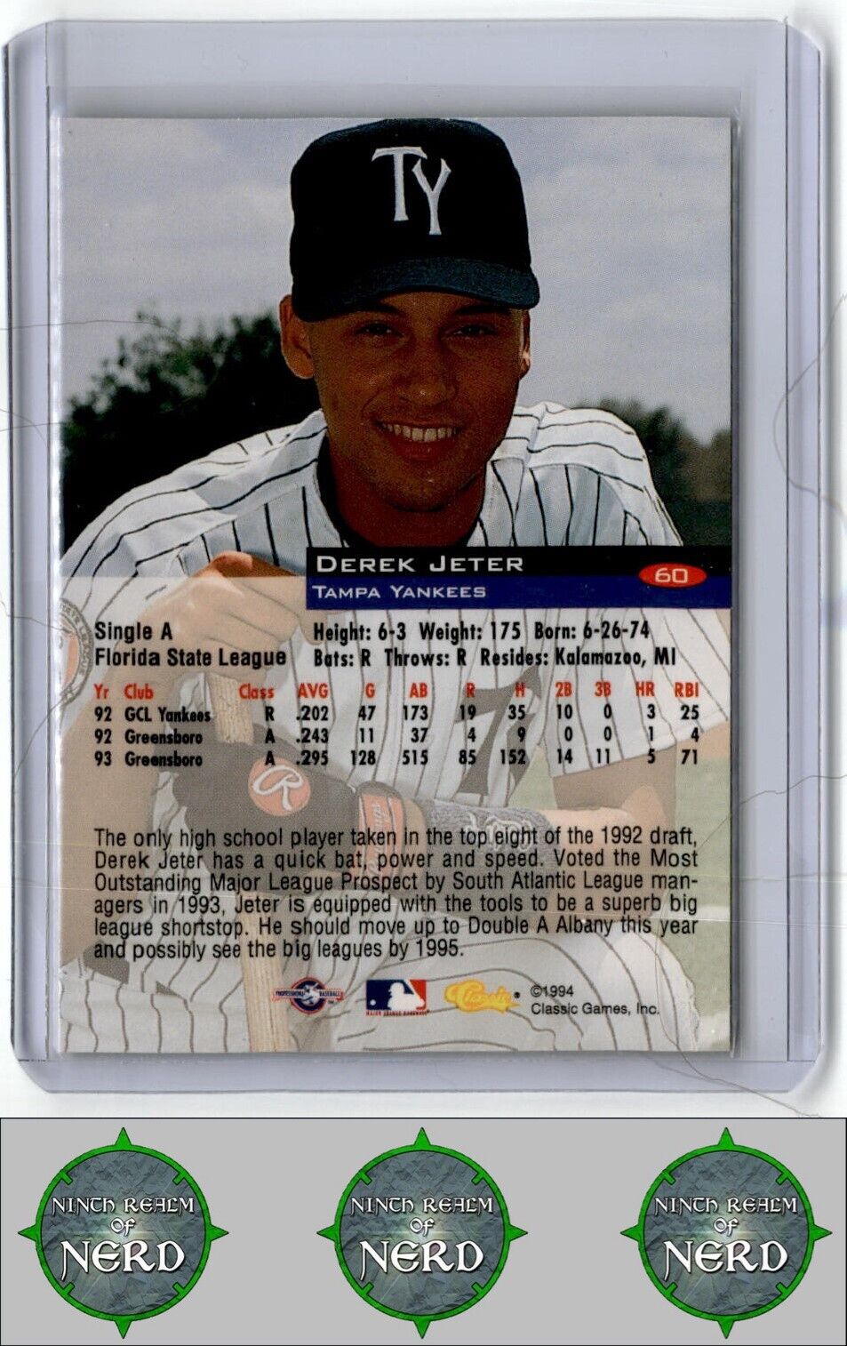 1994 Classic #60 Derek Jeter