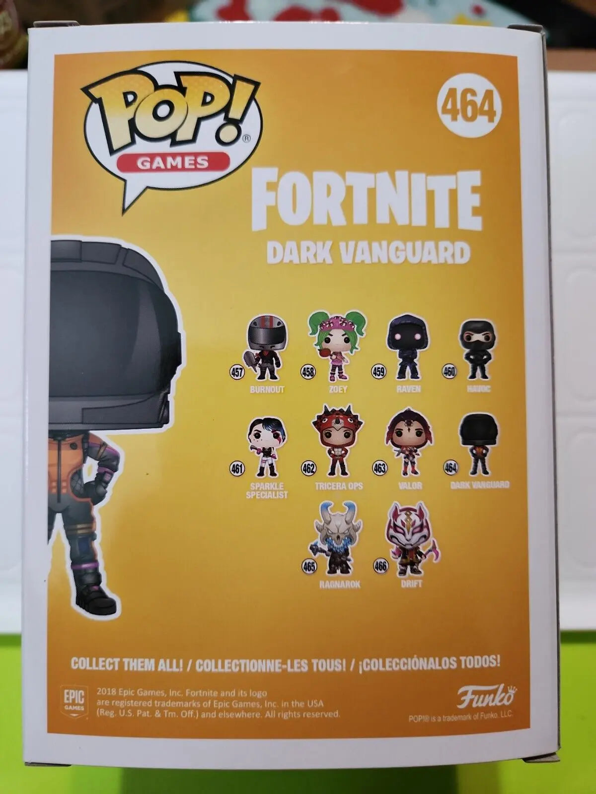 Brand New Fortnite Dark Vanguard Glow-in-the-Dark Pop! Games Vinyl Figure #464
