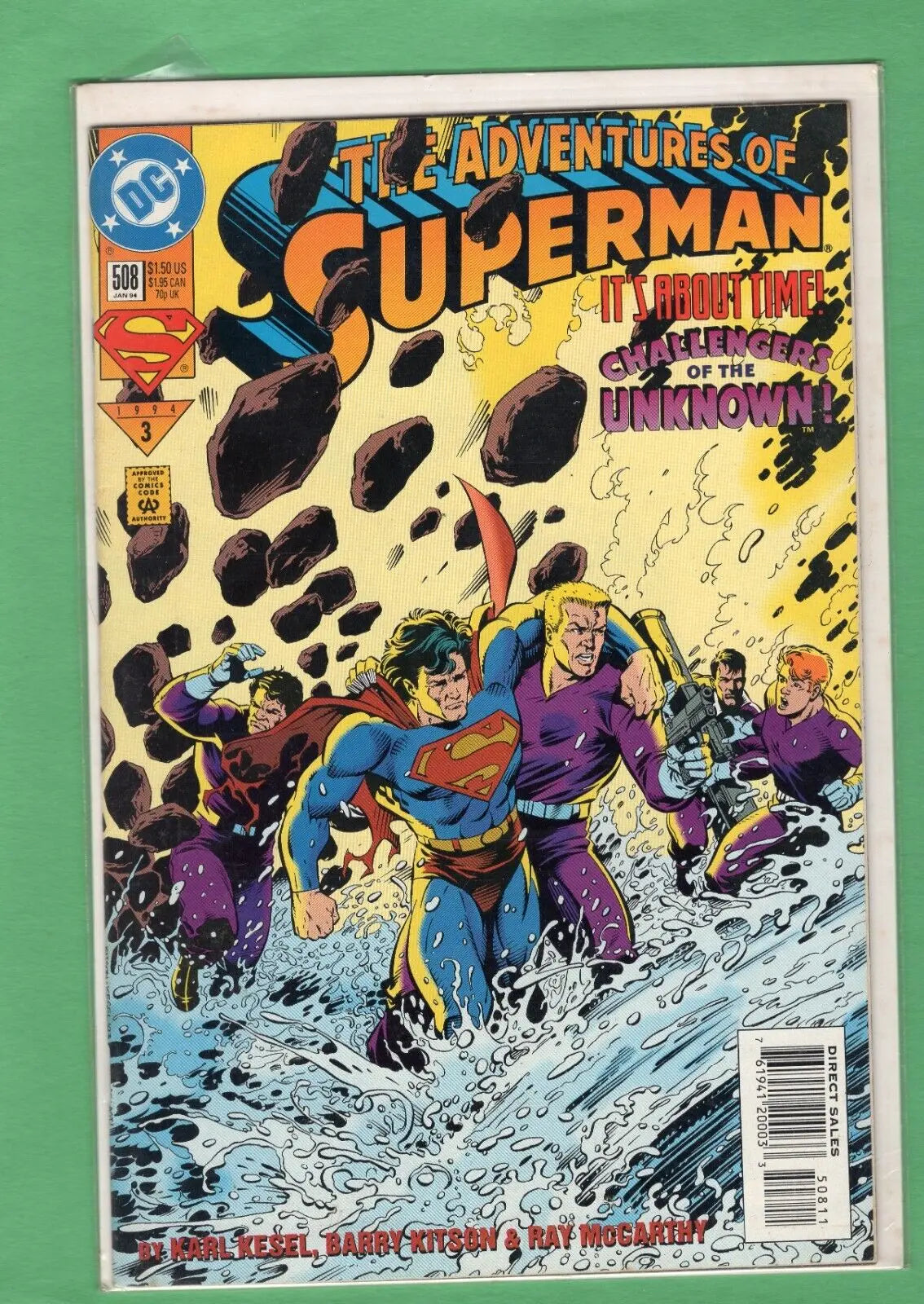 Adventures of Superman #508 NEWSSTAND (1993) Challengers of the Unknown