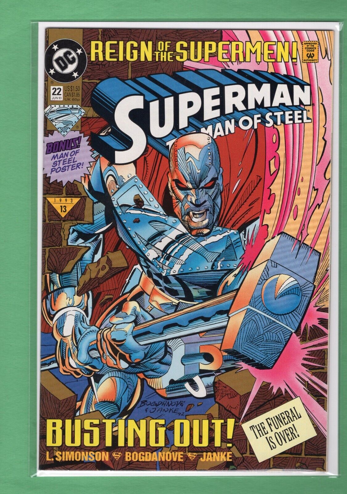 Superman The Man of Steel #22 (Jun 1993, DC) John Henry as Steel
