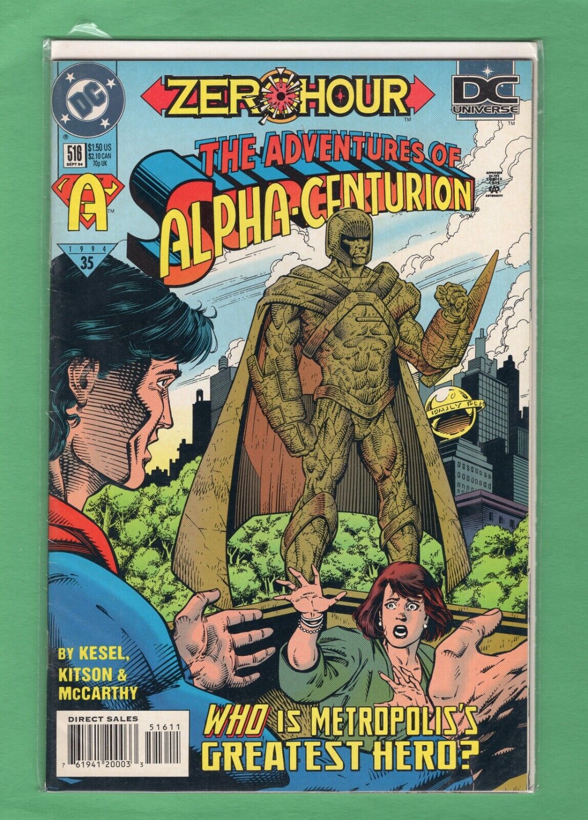1994 DC Comics The Adventures of ALPHA-CENTURION #518 Zero