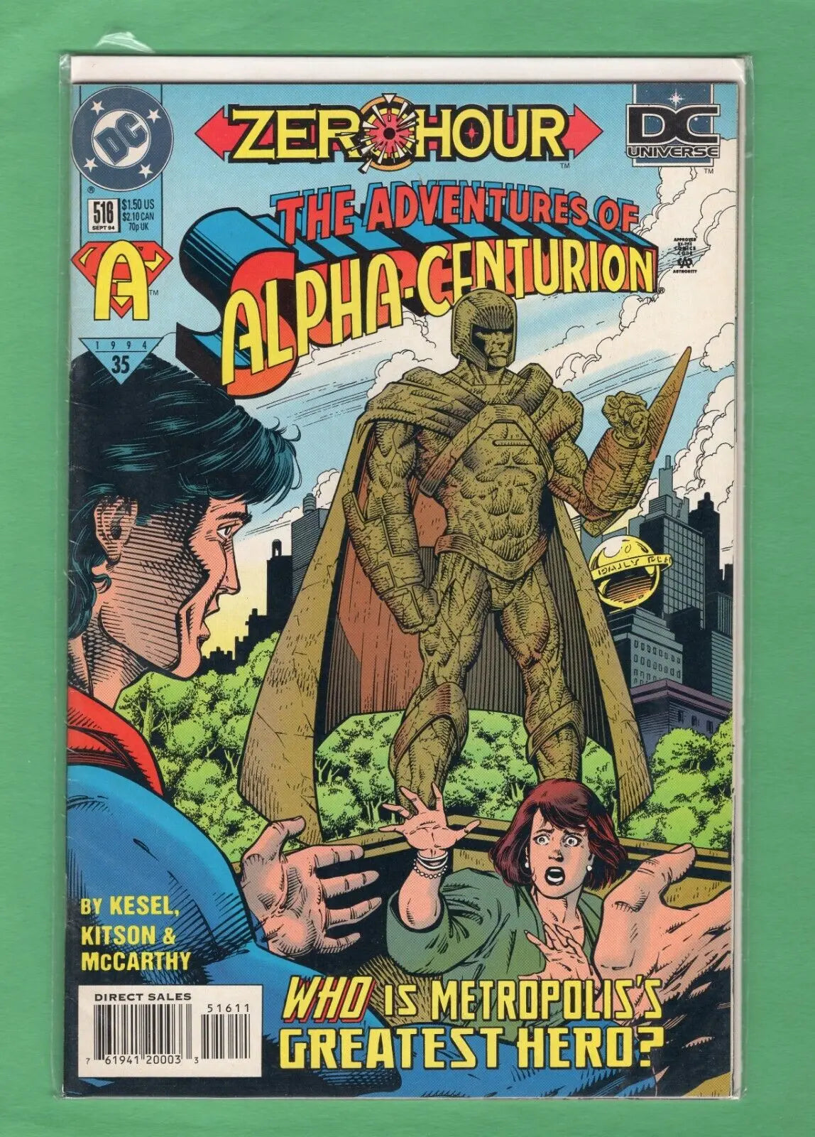 1994 DC Comics The Adventures of ALPHA-CENTURION #518 Zero