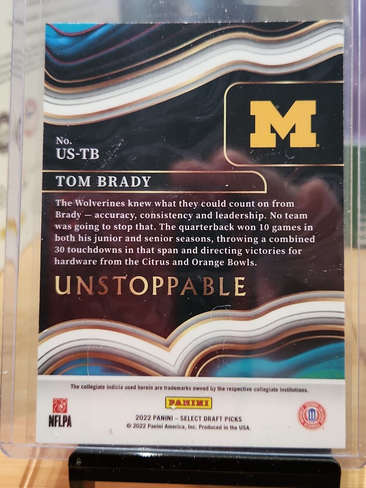 Tom Brady Unstoppable 2022 Select Draft Picks #US-TB