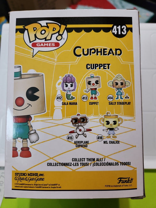 Funko Pop Games Cuphead 413 Cuppet Figure Retired