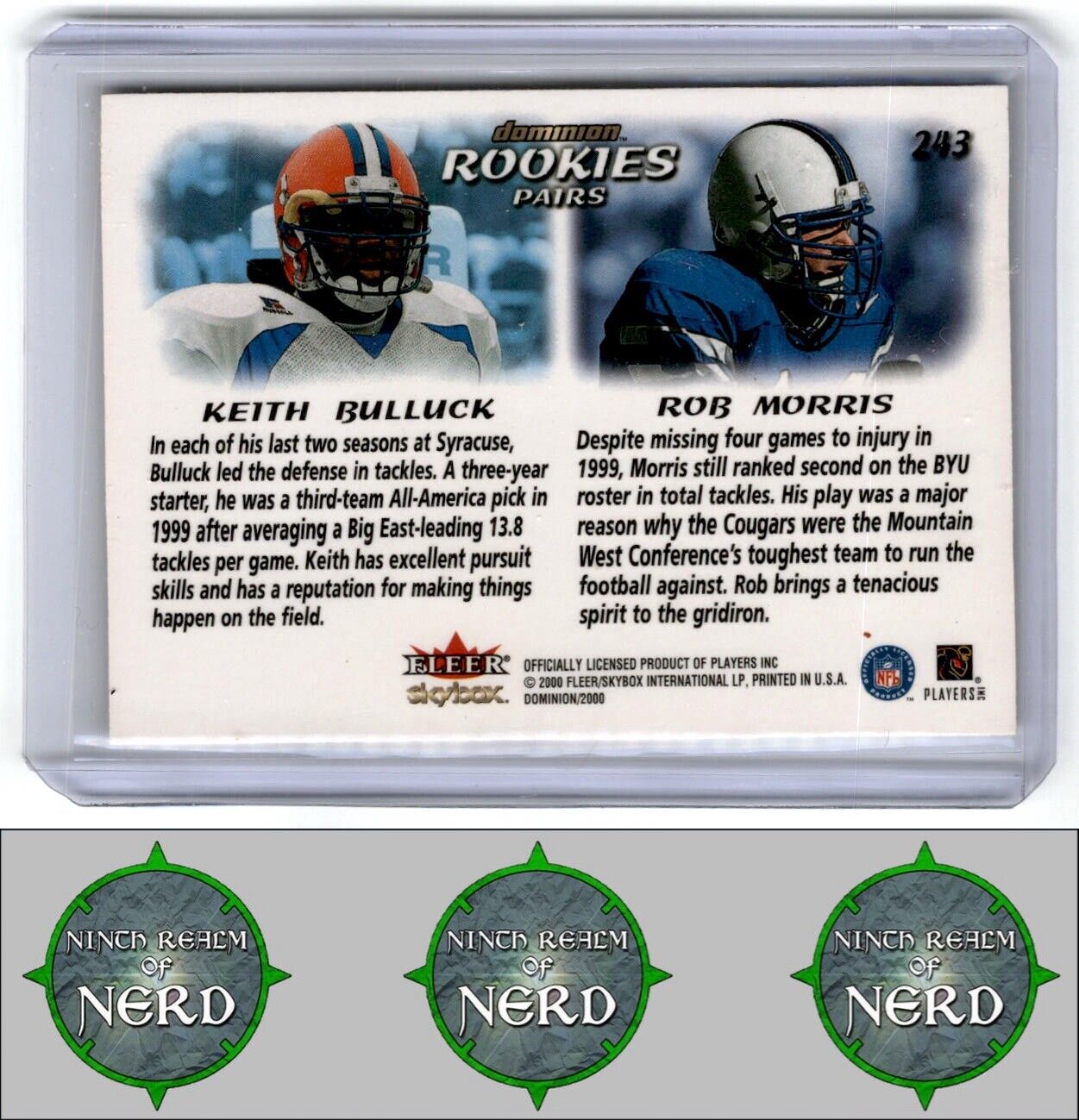 2000 SkyBox Dominion #243 Keith Bulluck / Rob Morris
