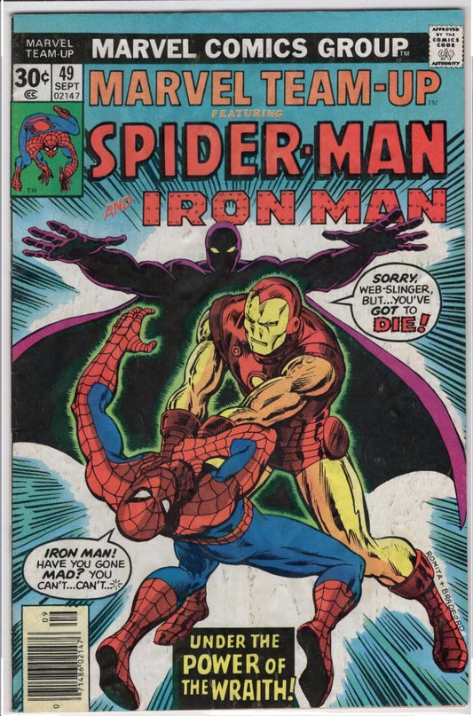 Marvel Team-Up # 49 Sept 1976 Marvel Spider-Man Iron Man