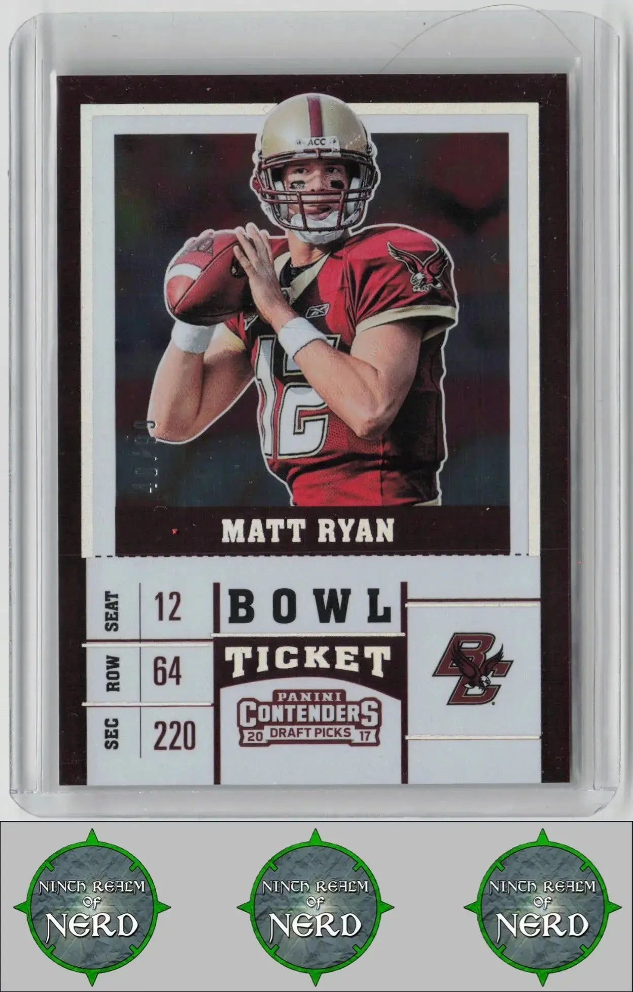 Matt Ryan 2017 Panini Contenders DP Bowl Ticket #74 SN Boston College CDP