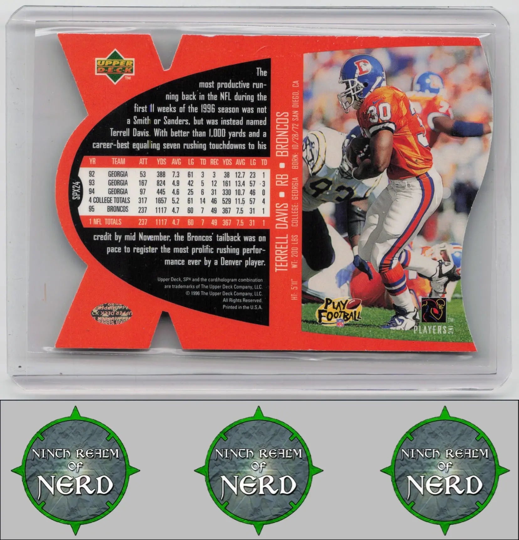 Terrell Davis 1997 SPx #SPX24 Denver Broncos CDP