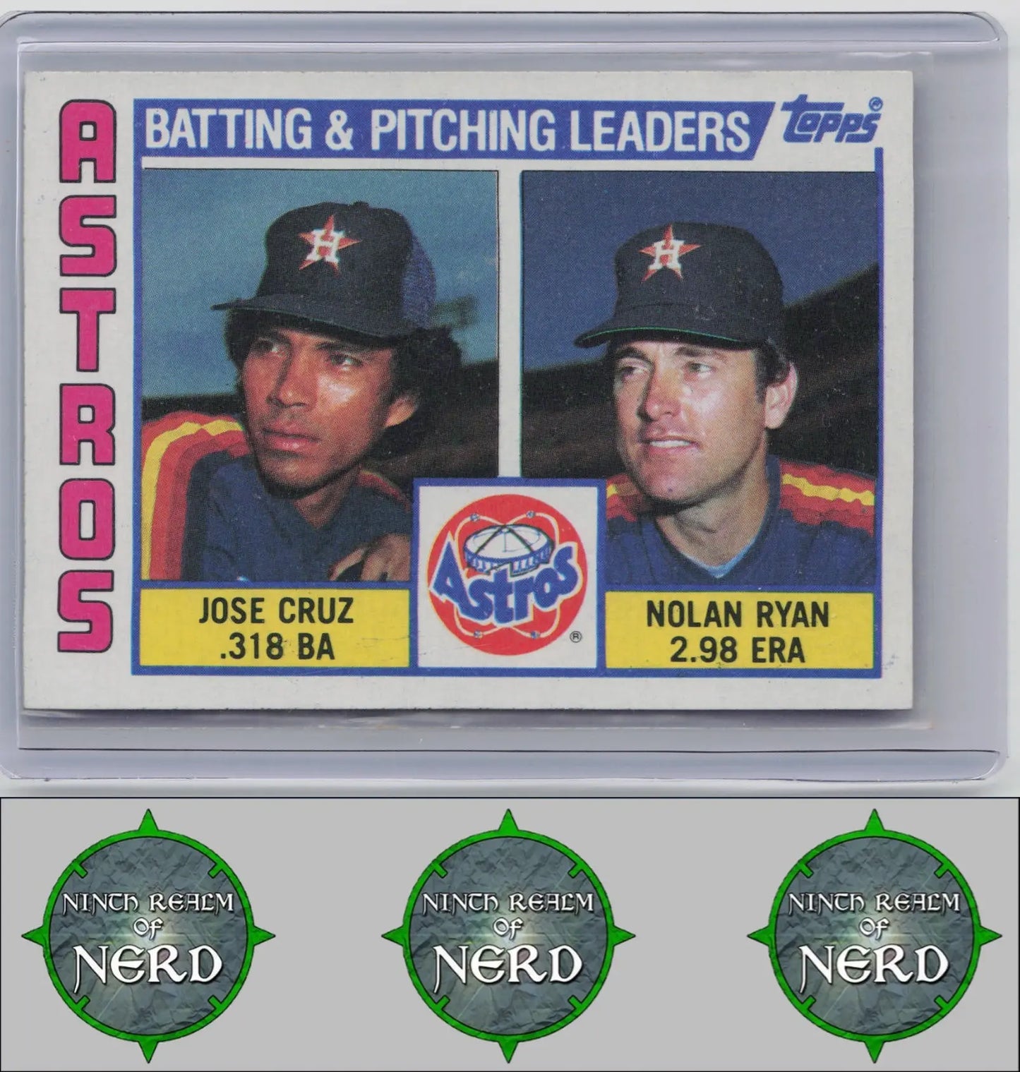 1984 Topps #66 Astros Leaders Checklist Jose Cruz Nolan Ryan CDP