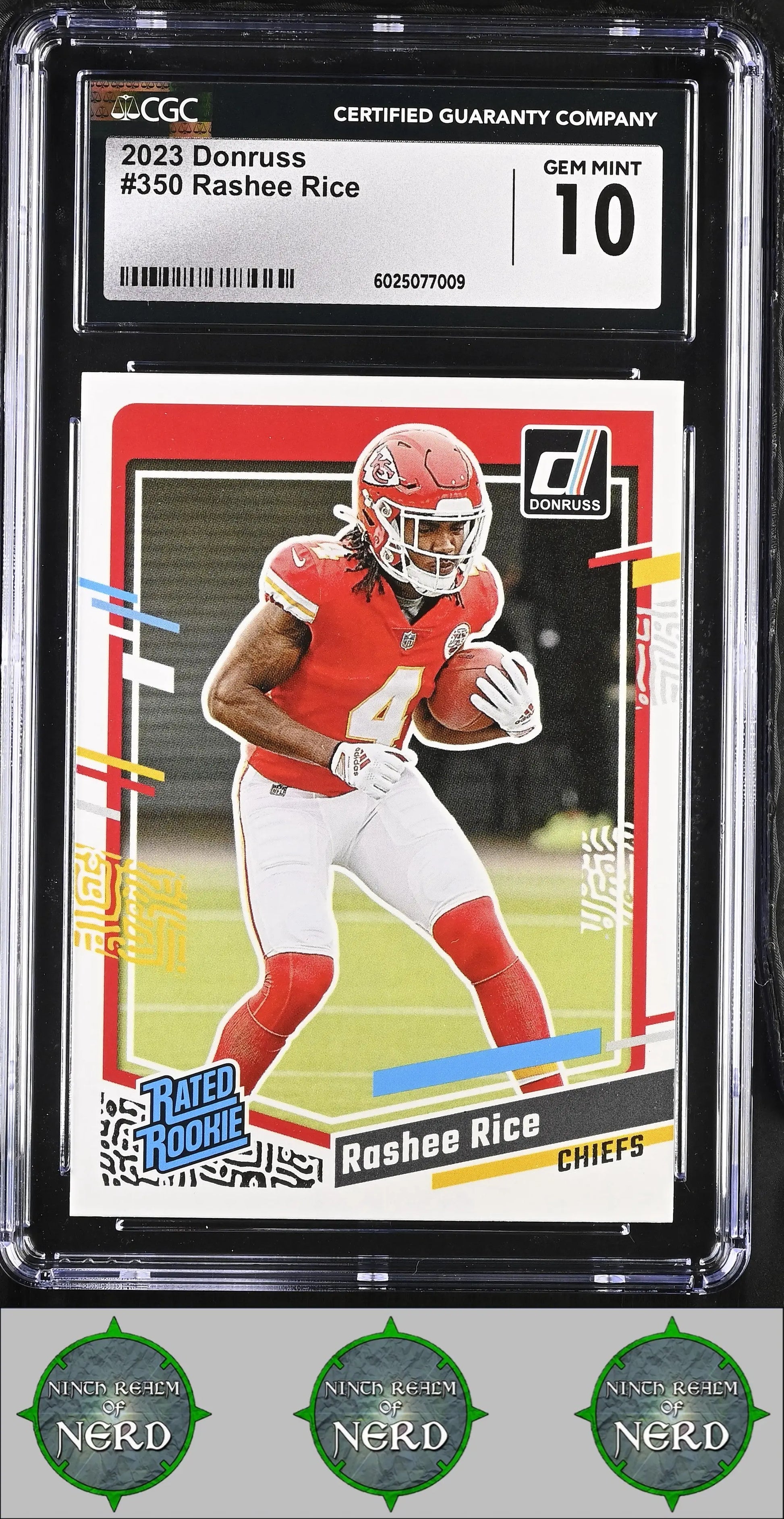 Rashee Rice 2023 Donruss #350 RC CGC 10 Kansas City Chiefs CDP