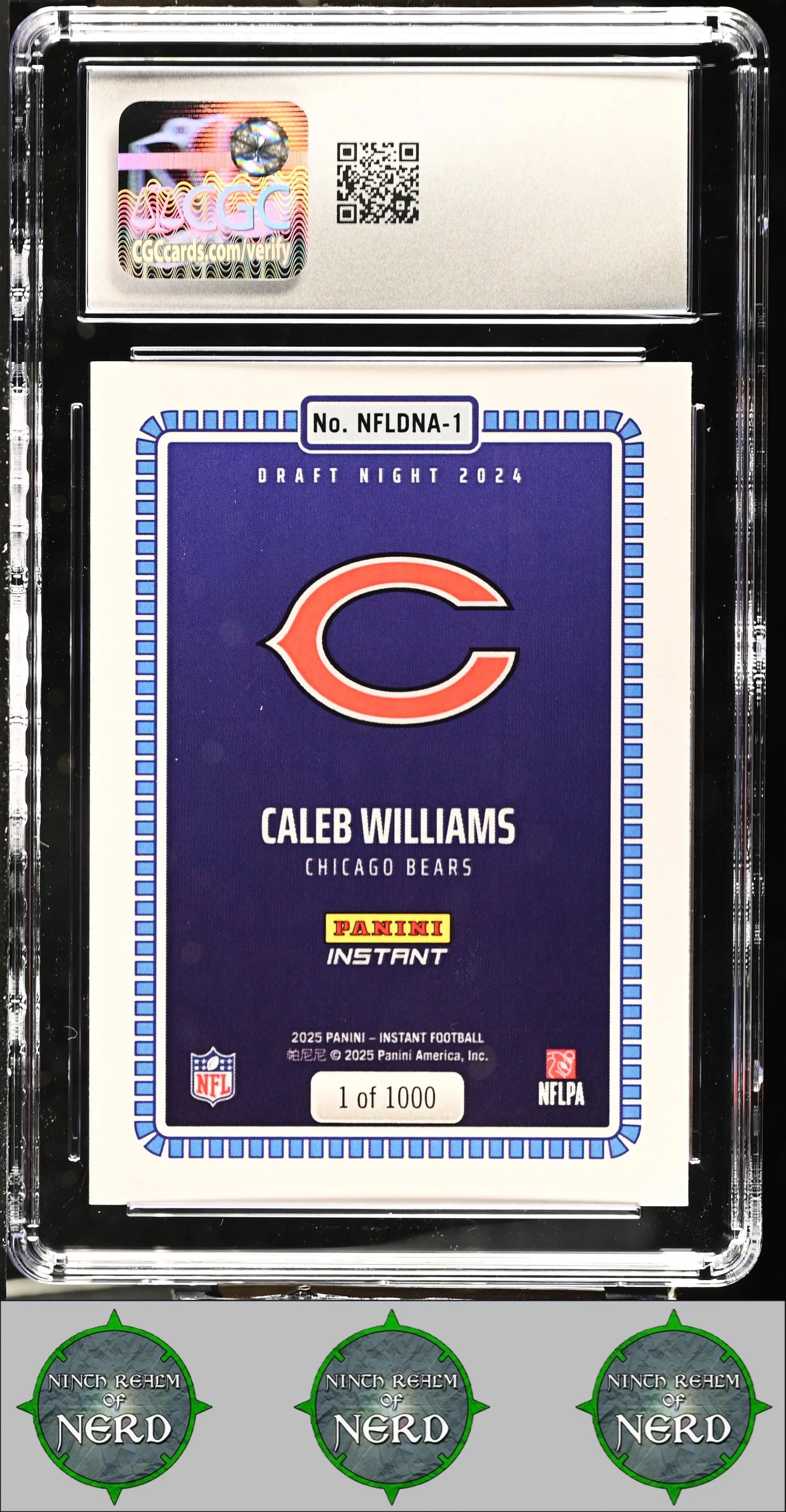 Caleb Williams 2025 Instant NFL Draft Night 2024 #NFLDNA-1 CGC 9 Bears CDP