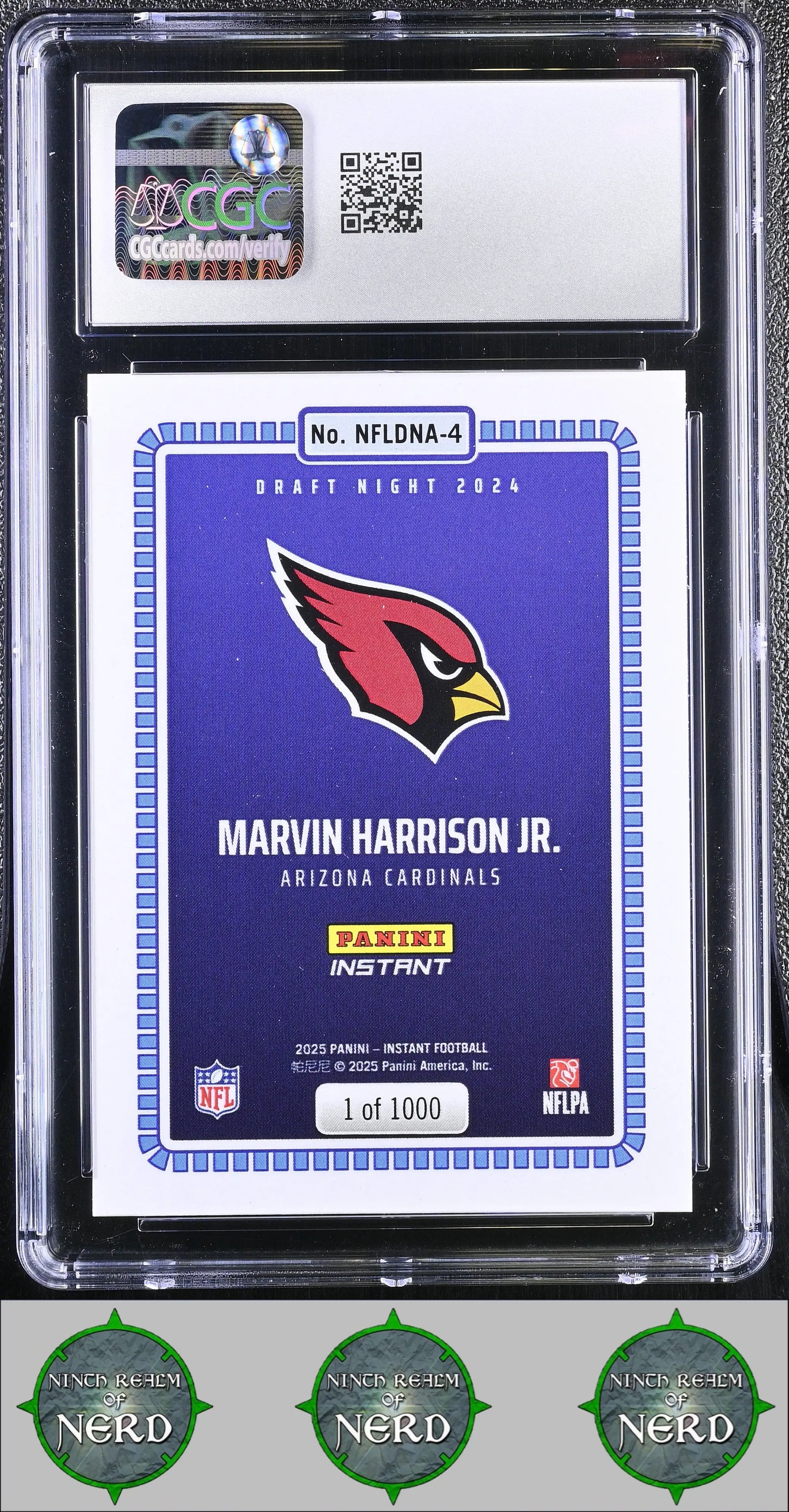 Marvin Harrison Jr. 2025 Instant NFL DraftNight 2024 #NFLDNA-4 CGC 9.5 Cardinals CDP