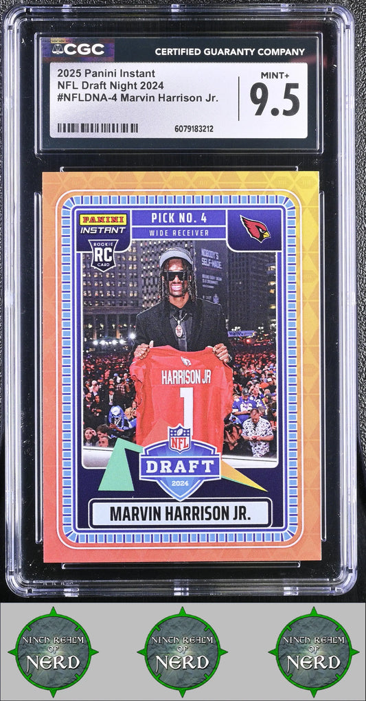 Marvin Harrison Jr. 2025 Instant NFL DraftNight 2024 #NFLDNA-4 CGC 9.5 Cardinals CDP