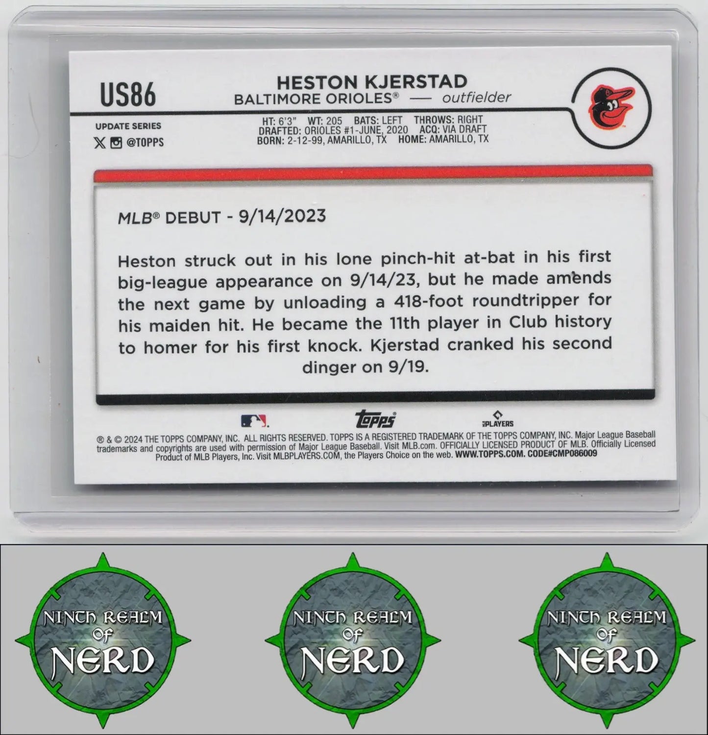 Heston Kjerstad 2024 Topps Chrome Update Refractors #USC120 Baltimore Orioles CDP