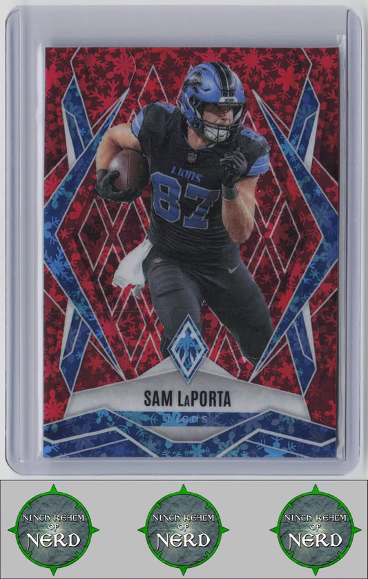 Sam LaPorta 2025 Panini Phoenix Red Winter Prizm #44 SN Detroit Lions