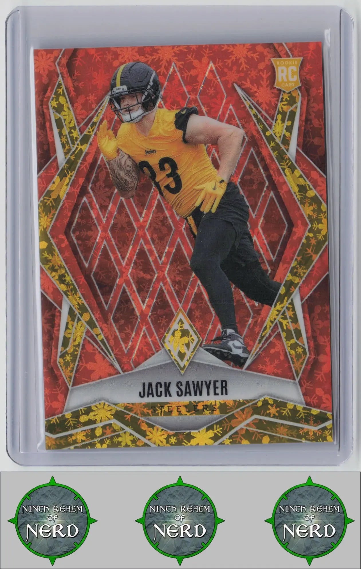 Jack Sawyer 2025 Panini Phoenix Orange Winter Prizm #233 Pittsburgh Steelers