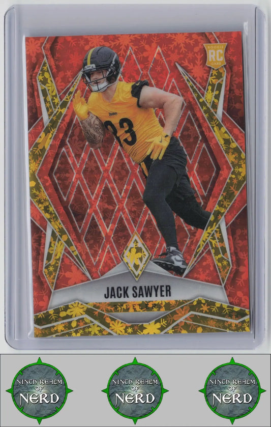 Jack Sawyer 2025 Panini Phoenix Orange Winter Prizm #233 Pittsburgh Steelers
