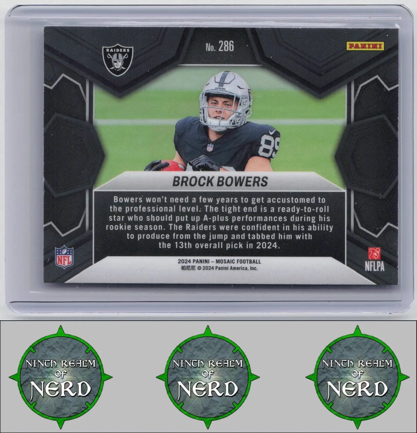Brock Bowers 2024 Panini Mosaic #286 Las Vegas Raiders CDP