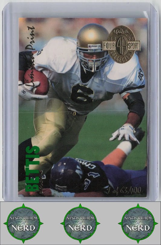 Jerome Bettis 1993 Classic Four Sport Limited Prints #LP13 Fighting Irish CDP