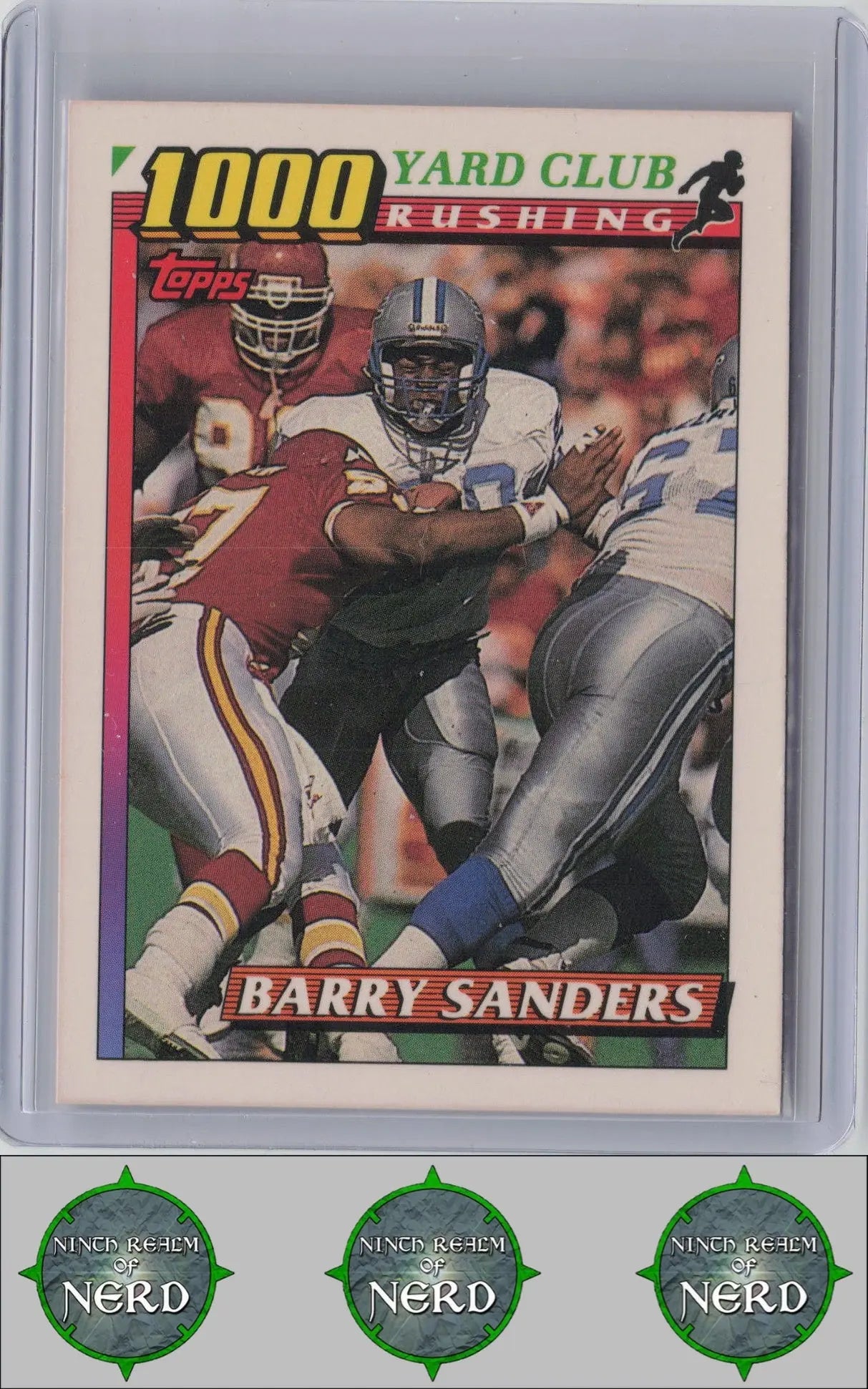 Barry Sanders 1991 Topps 1000 Yard Club #2 Detroit Lions CDP