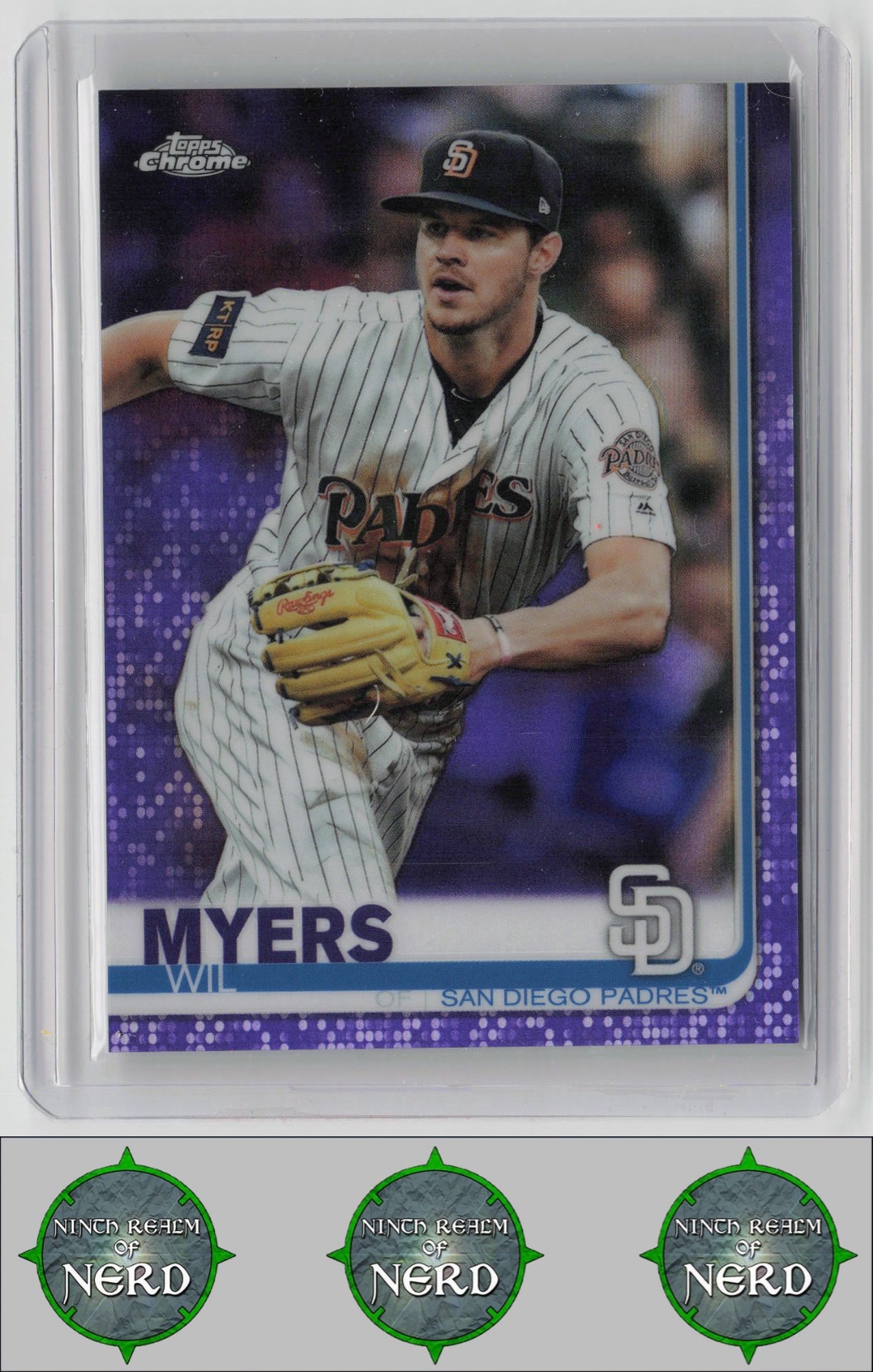 Wil Myers 2019 Topps Chrome Purple Refractor #153 SN San Diego Padres