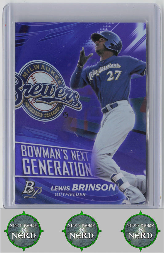 Lewis Brinson 2017 Bowman Platinum Next Generation #BNG-LB Brewers