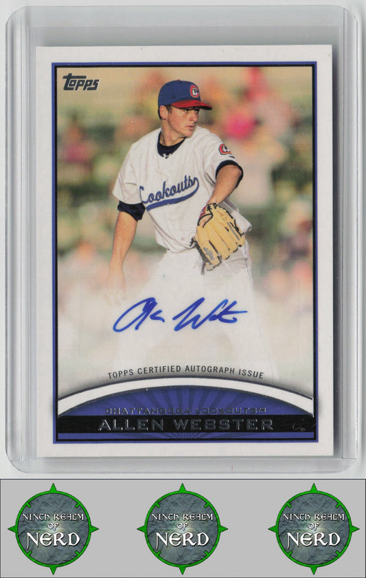 Allen Webster 2012 Topps Pro Debut Autographs #PDA-AW AU Chattanooga Lookouts