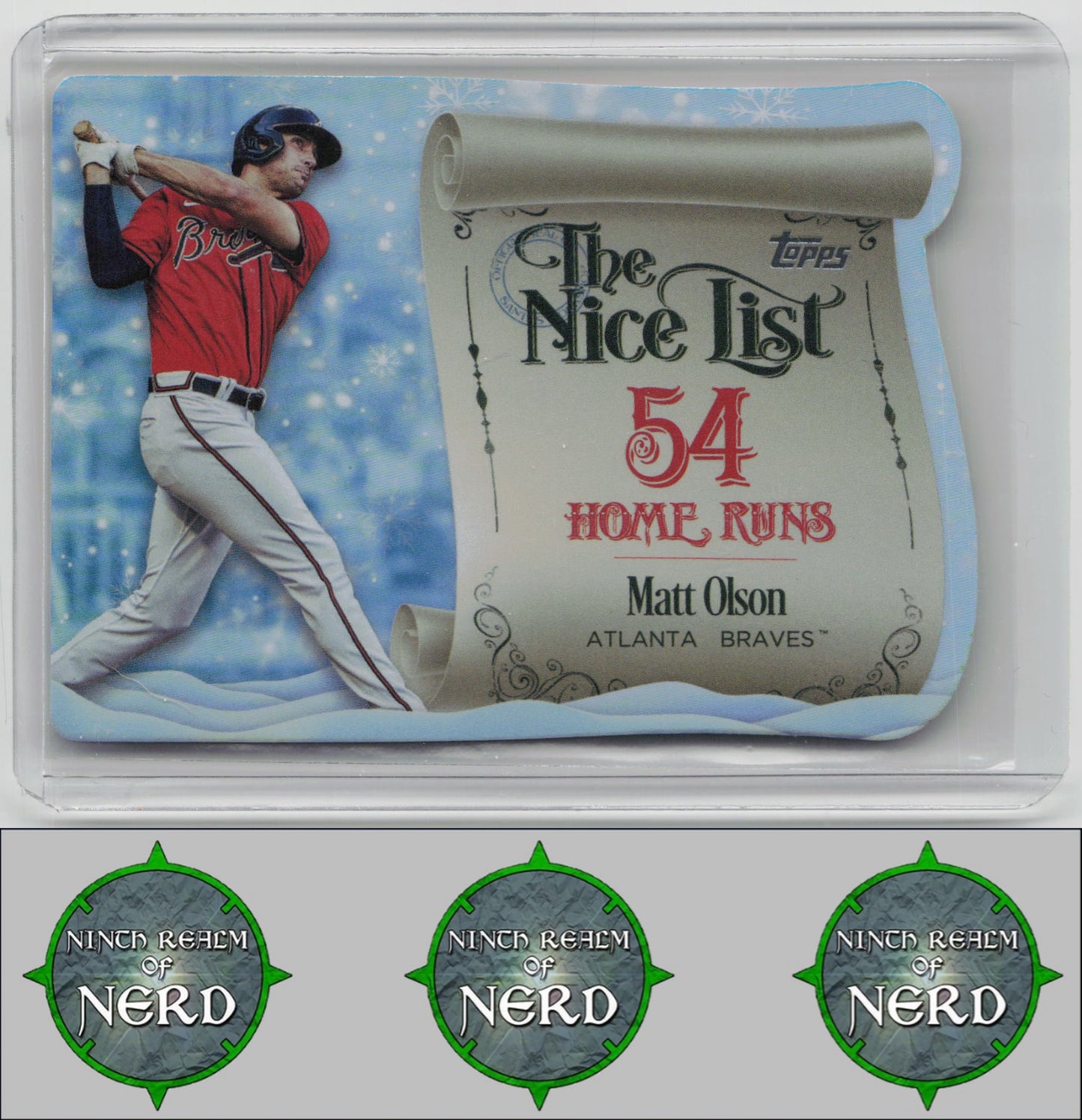 Matt Olson 2024 Topps Holiday Making the Nice List #MNL-9 Atlanta Braves