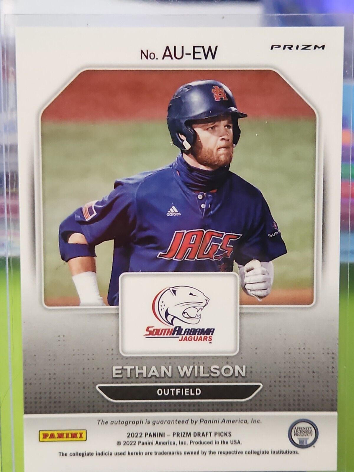 2022 Prizm Draft Picks Baseball Ethan Wilson Auto Silver Phillies