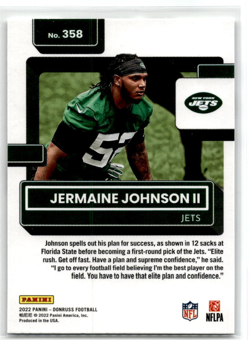 2022 Donruss #358 Jermaine Johnson II Blue Press Proof NM