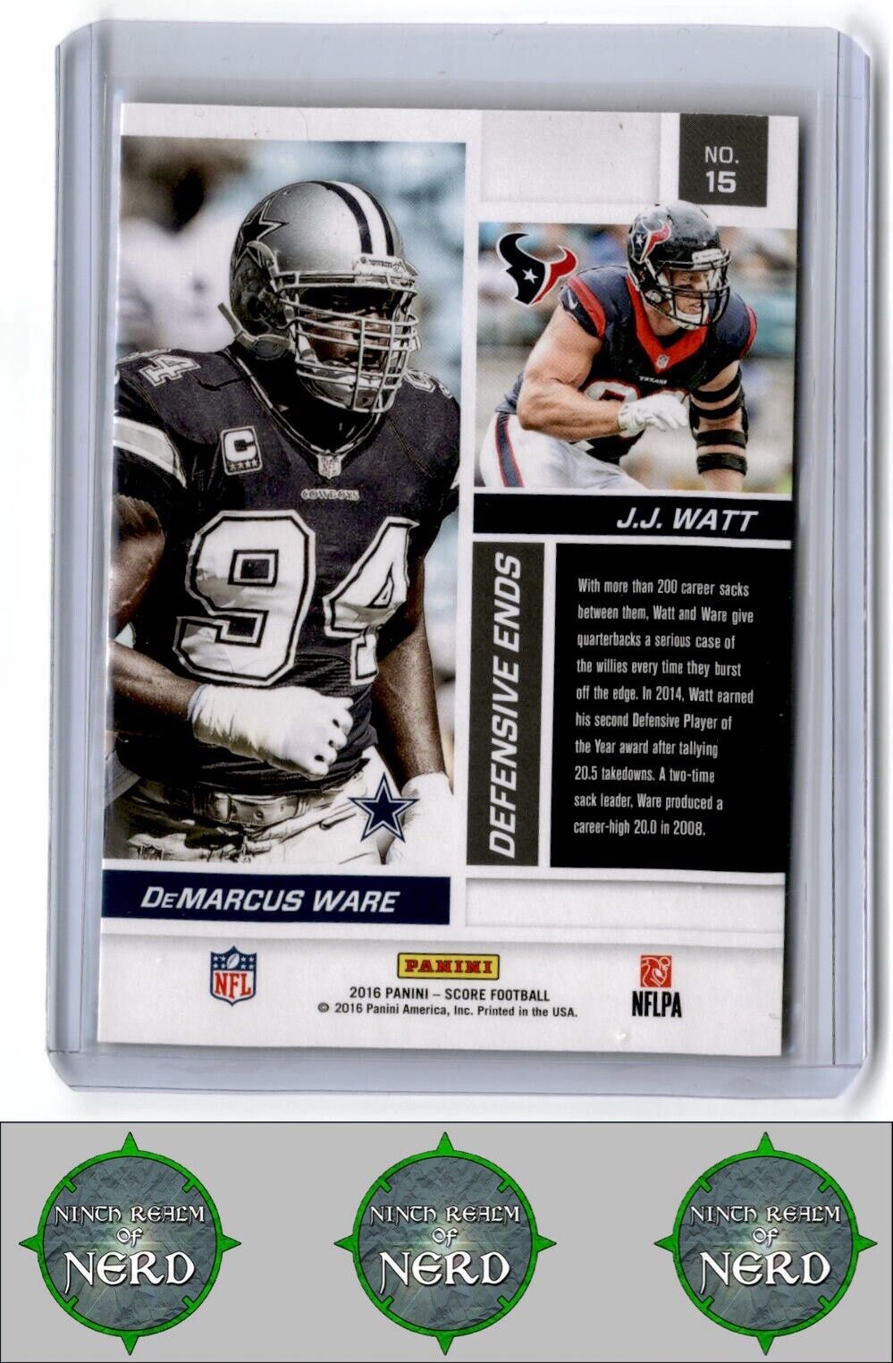 2016 Score #15 J.J. Watt / DeMarcus Ware Reflections