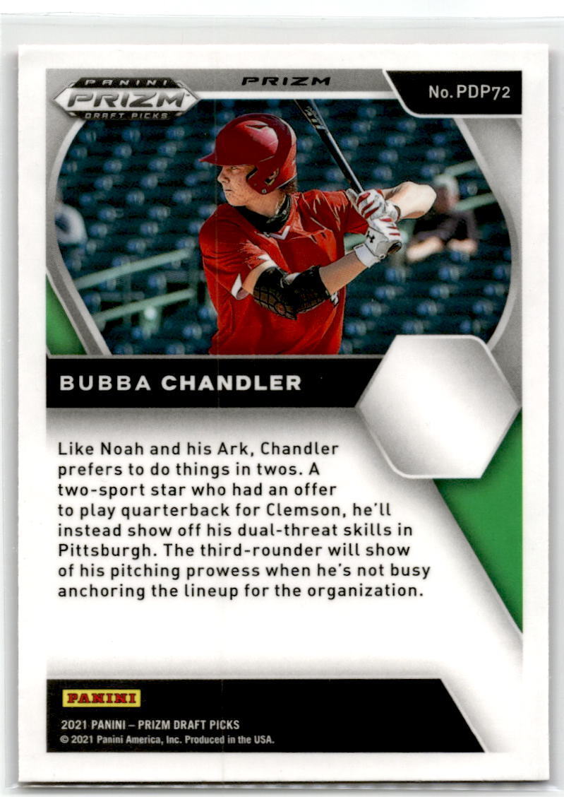 2021 Panini Prizm Draft Picks #PDP72 Bubba Chandler NM