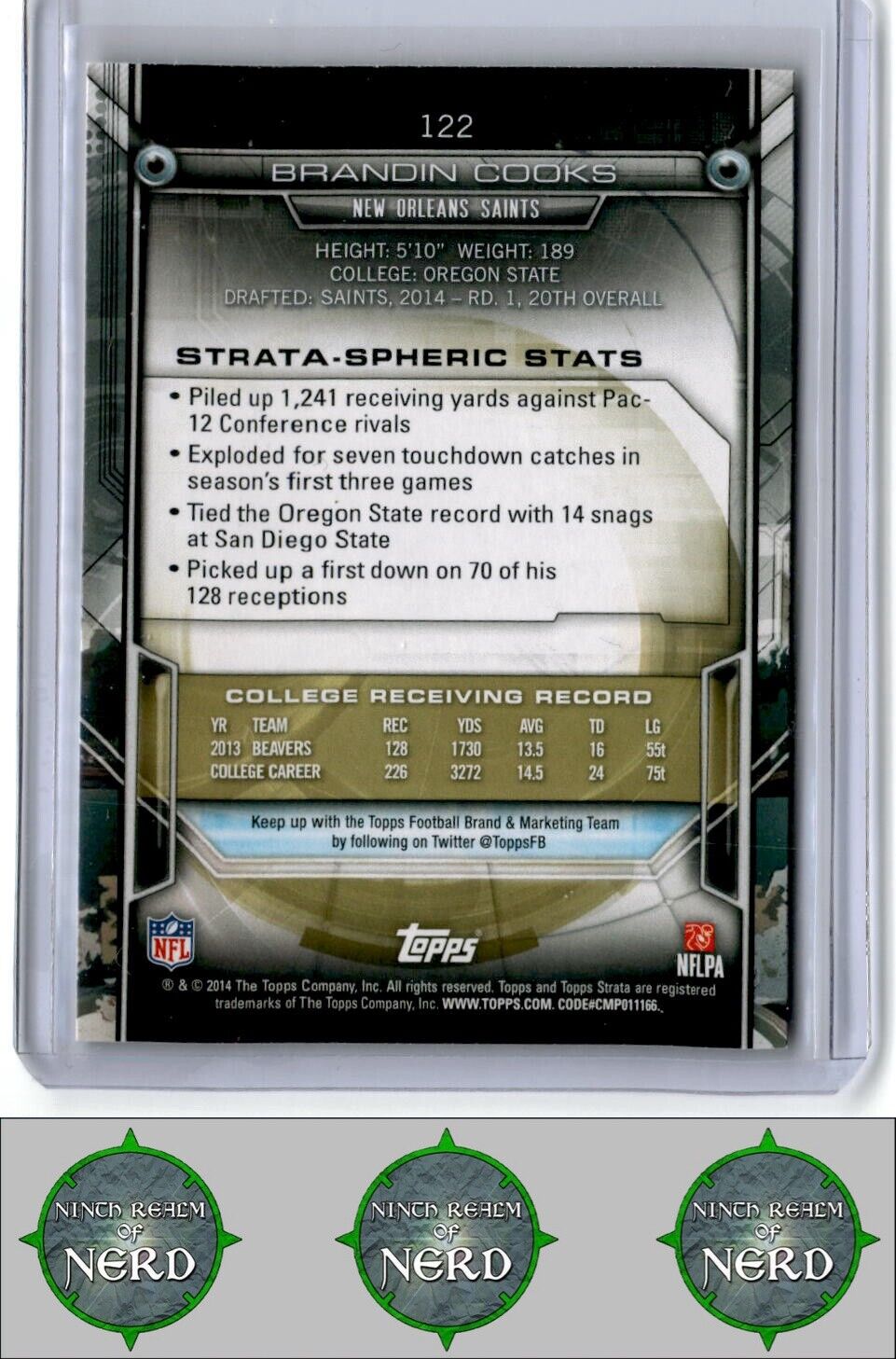 2014 Topps Strata #122 Brandin Cooks Retail