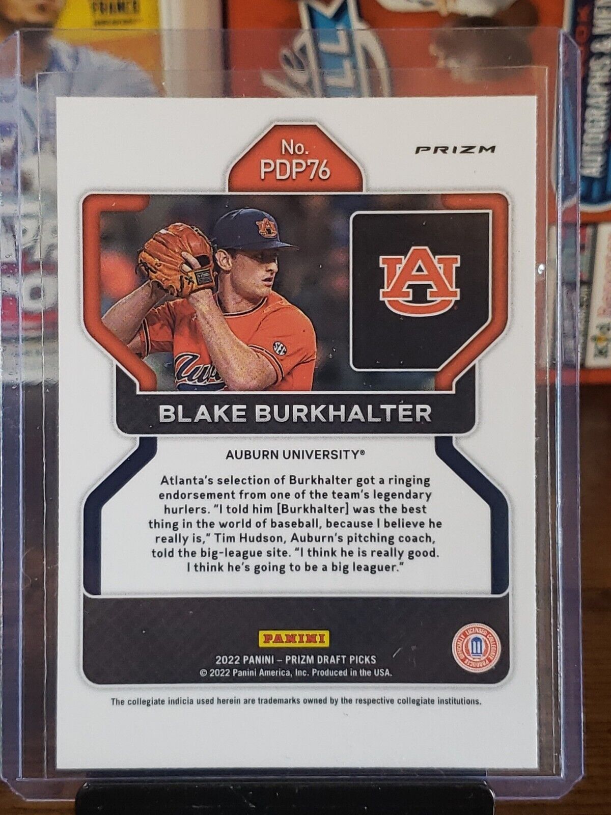 2022 Panini Prizm Draft Picks Prospect Rookie Silver #PDP76 Blake Burkhalter