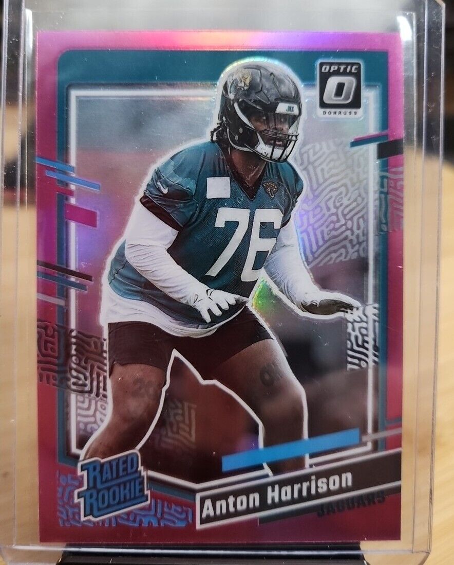 2023 Anton Harrison Donruss Optic Preview Pink Rated Rookie RC Jaguars