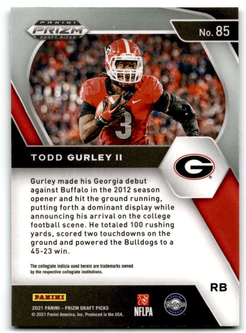 2021 Panini Prizm Draft Picks Collegiate #85 Todd Gurley II NM