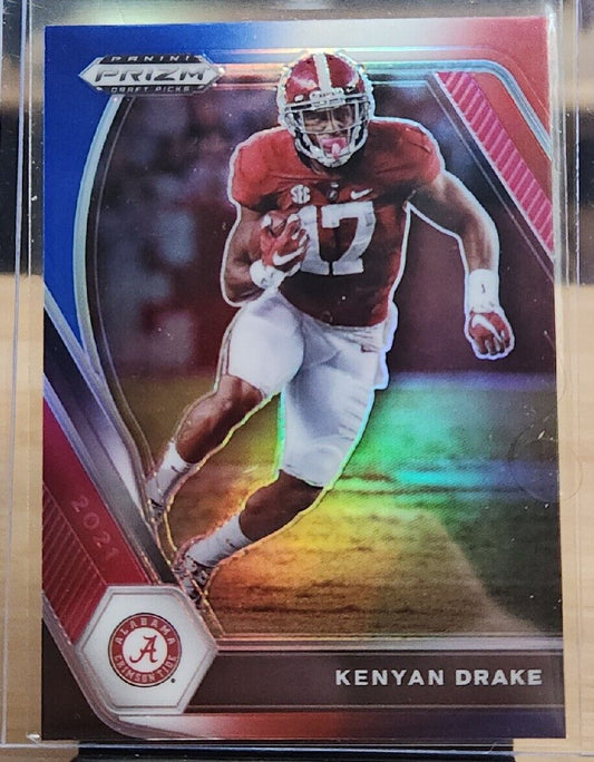 2021 Panini Prizm Draft Picks Prizms Red White and Blue #82 Kenyan Drake