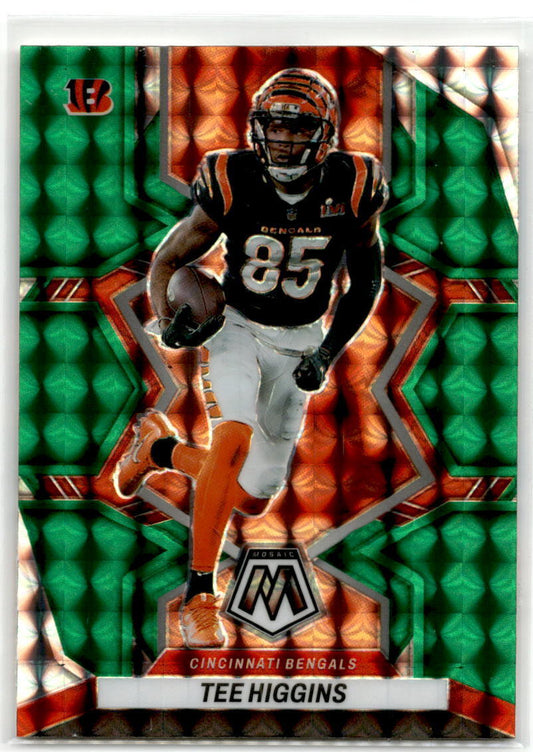 2022 Panini Mosaic #42 Tee Higgins Mosaic Green NM