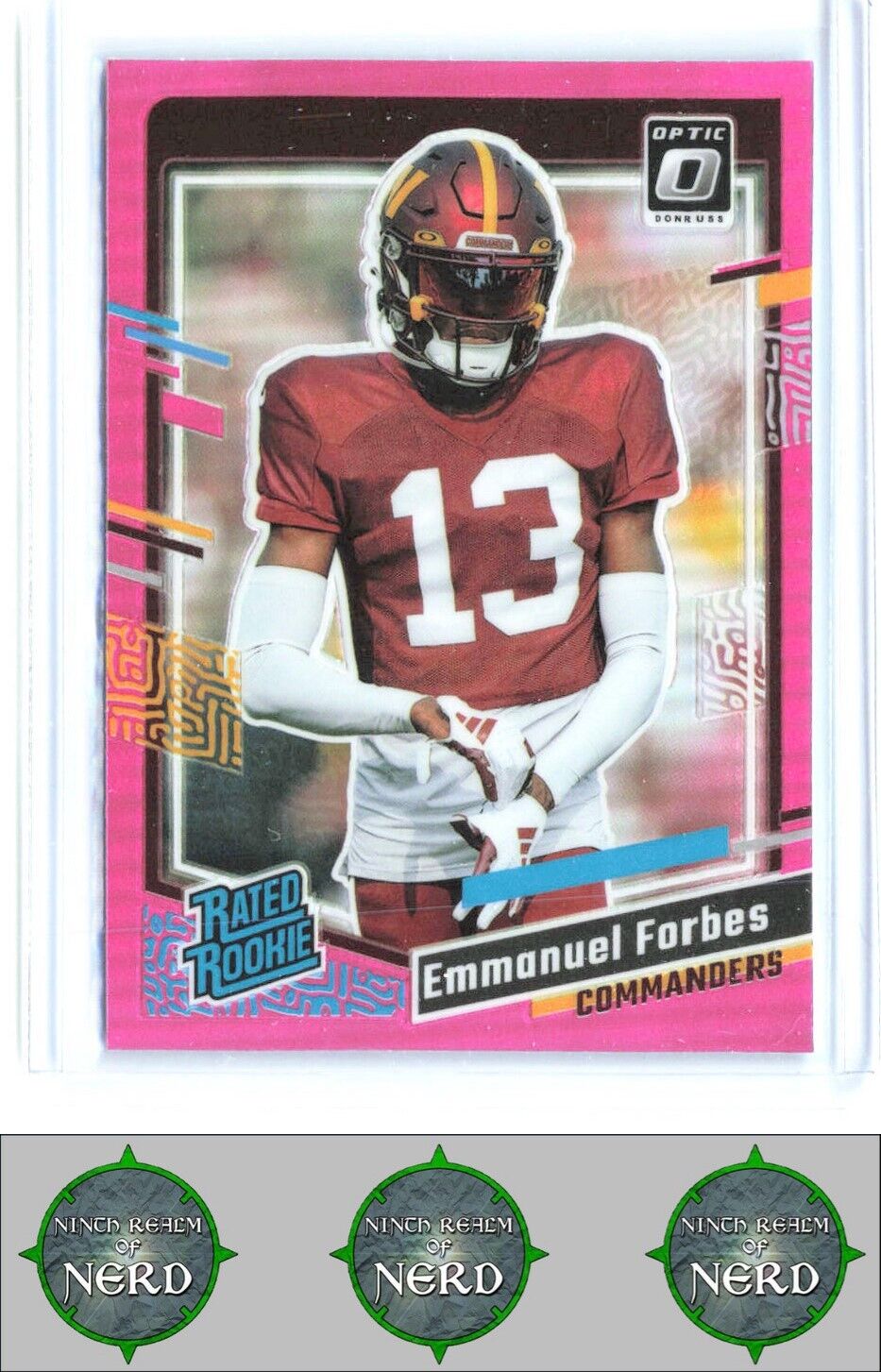 2023 Donruss #399 Emmanuel Forbes Optic Rated Rookie Pink