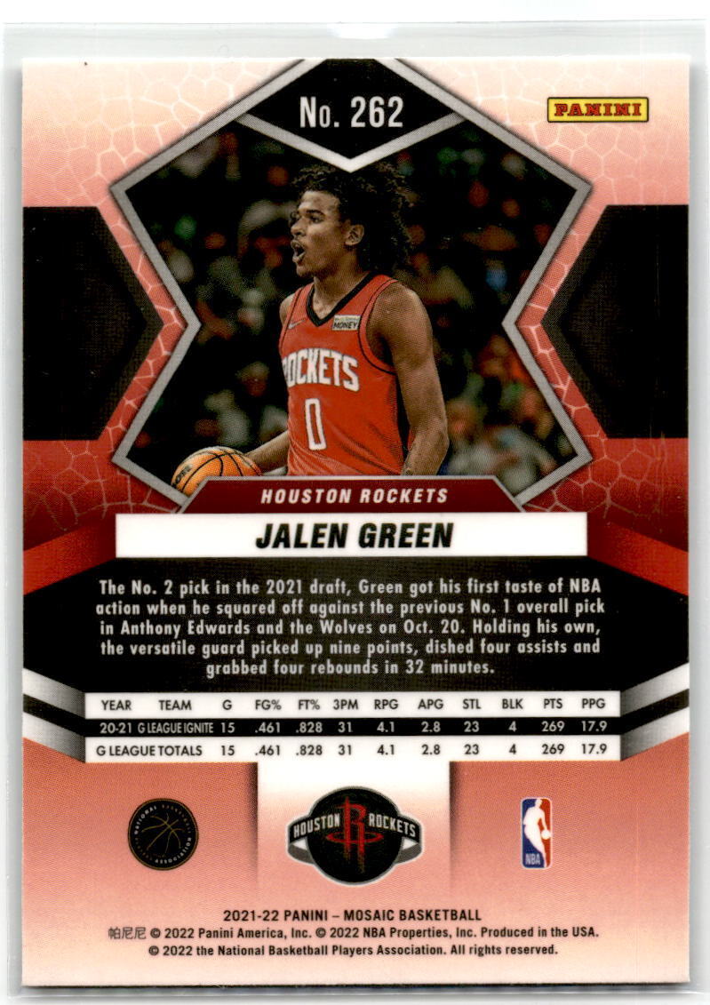 2021 Panini Mosaic #206 Jalen Green NM