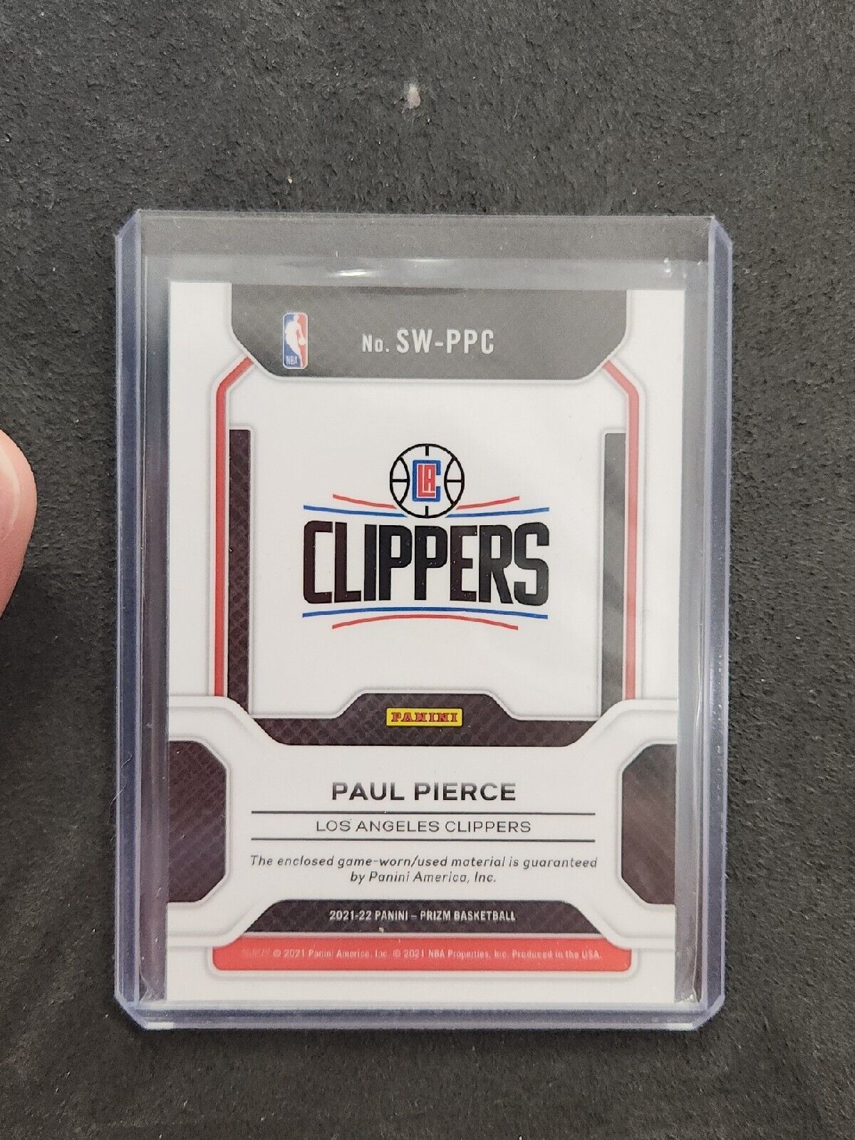 2021-22 Panini Prizm Basketball Paul Pierce SW-PPC Sensational Swatches