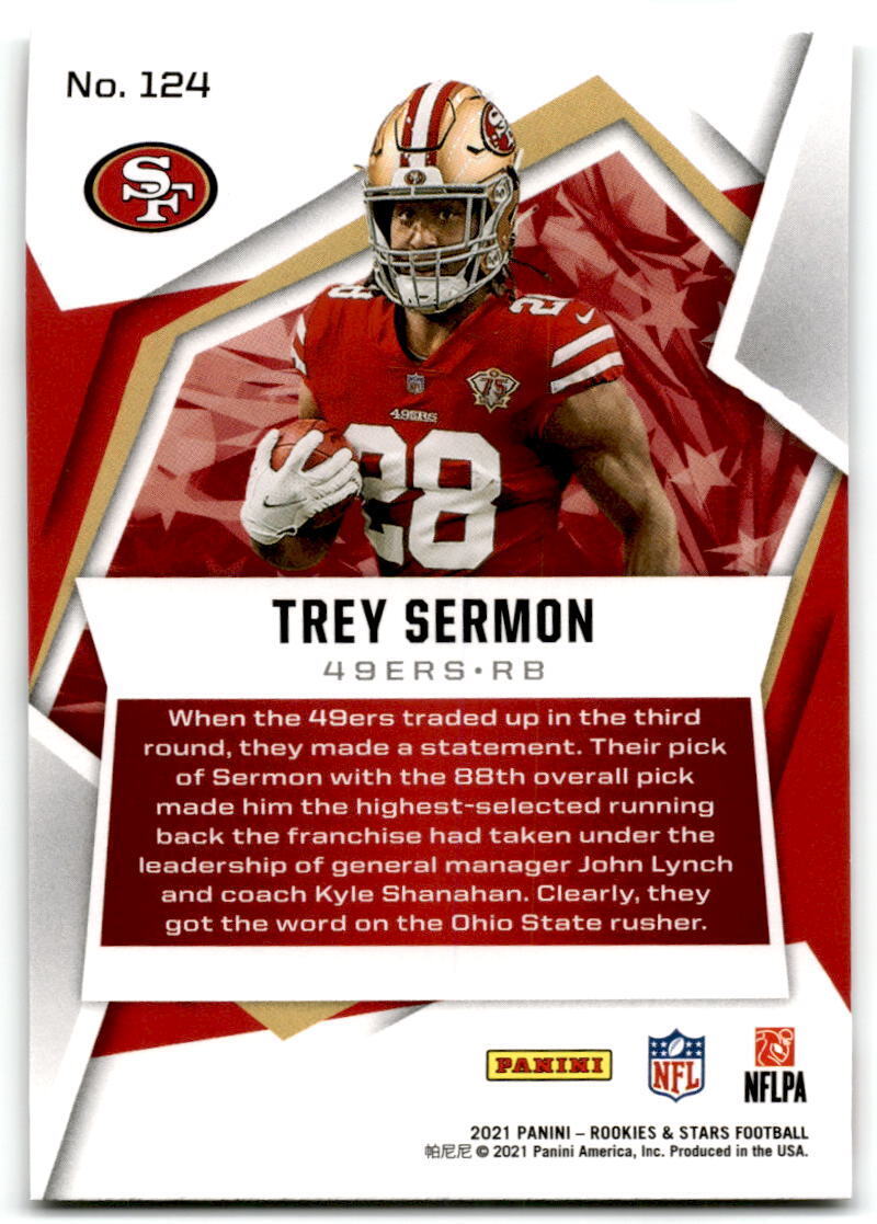 2021 Panini Rookies & Stars #124 Trey Sermon nm