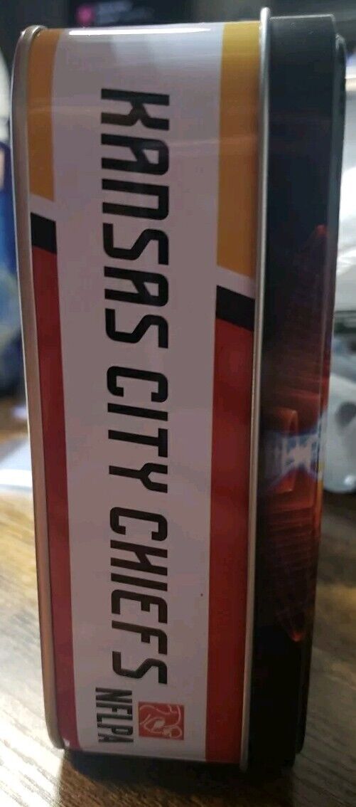 Patrick Mahomes Card Tin Empty.