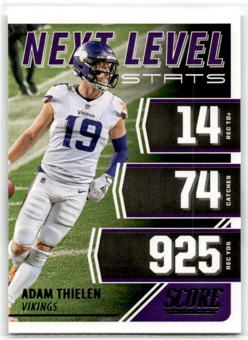 2021 Score #NL13 Adam Thielen Next Level Stats Gold NM