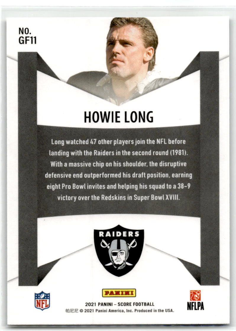 2021 Score #GF11 Howie Long Game Face NM