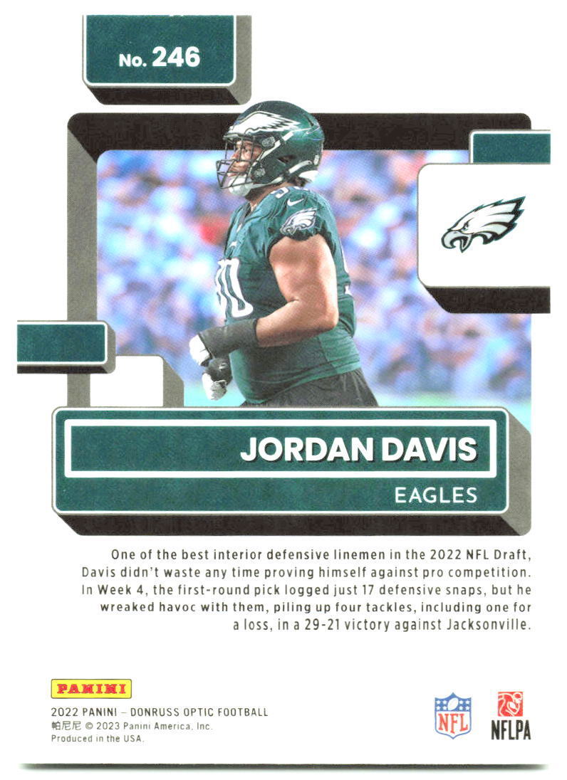 2022 Donruss Optic #246 Jordan Davis NM